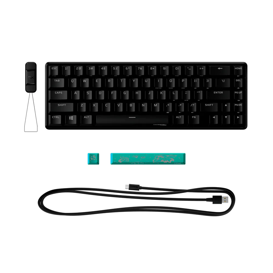 Teclado Gamer Mecanico Hyperx Alloy Origins 65% Switch Aqua Negro – imagen 4