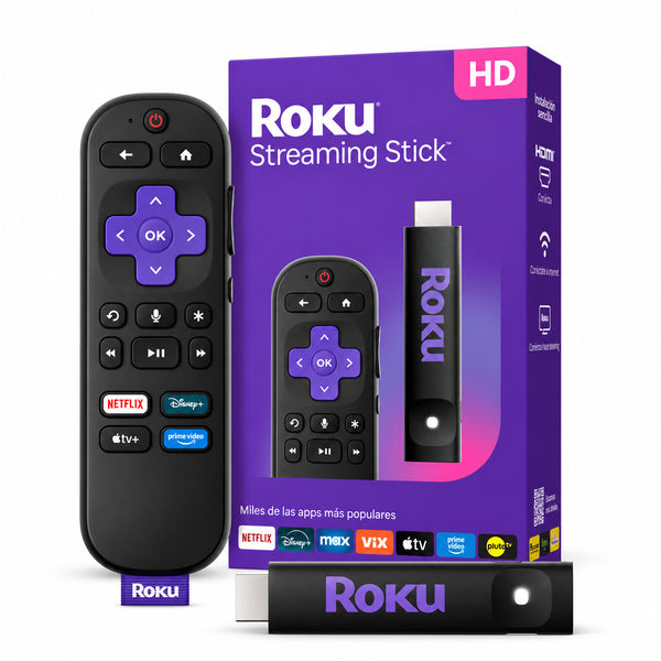 Roku Streaming Stick HD 3840rw Smart TV Full HD Control por Voz