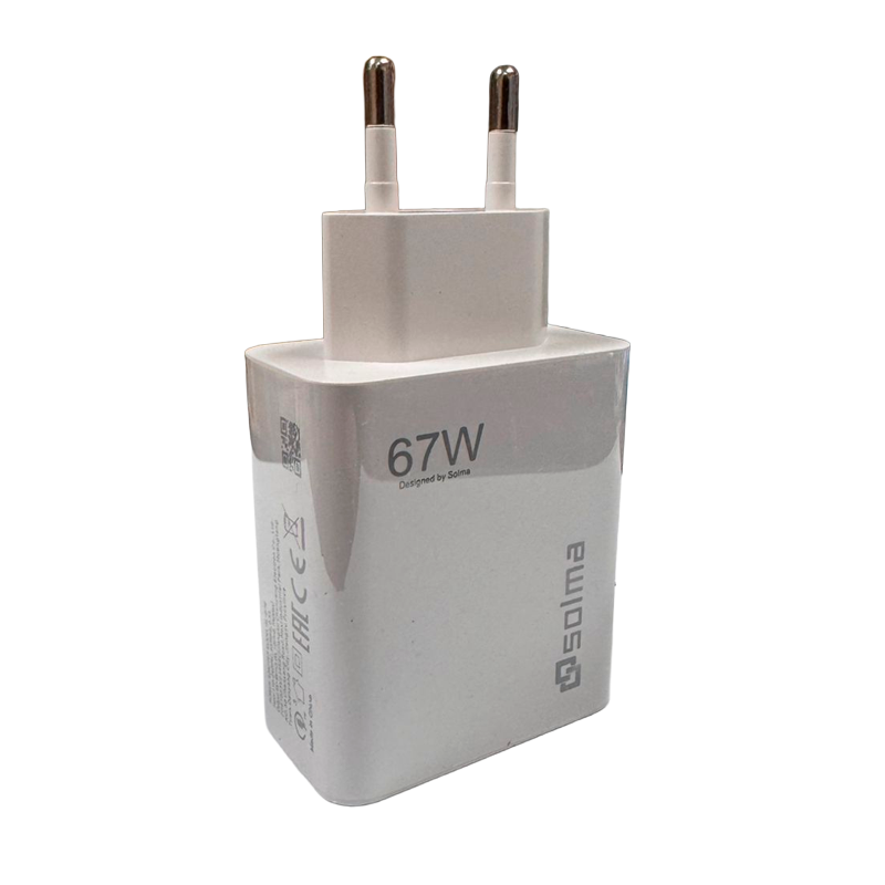 Cargador Carga Rapida Solma 67w Usb + Cable Tipo C Blanco – imagen 6