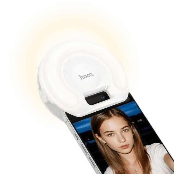 Lampara Led Mini Hoco K160 Selfie Iluminación Portatil Blanco – imagen 4