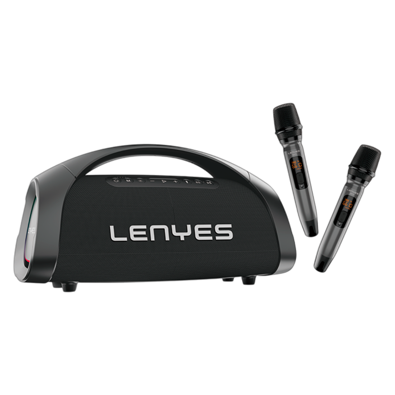 Parlante Bluetooth Lenyes S873 Party Boombox 400w + Microfonos Karaoke