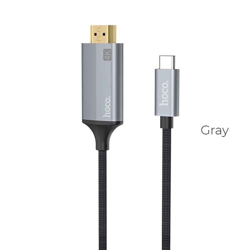 Cable Adaptador Hoco UA13 Tipo C a Hdmi Smartphone Gris – imagen 6
