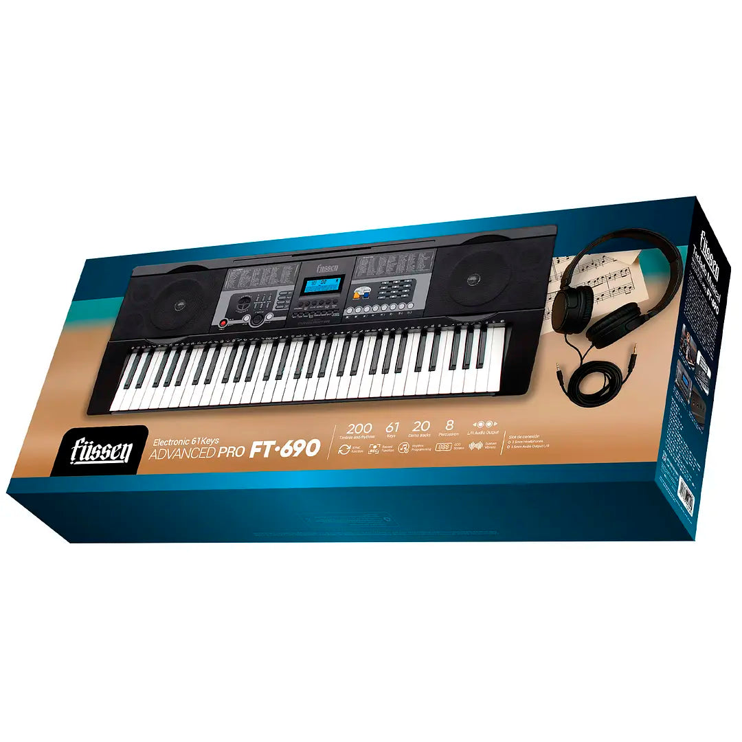 Teclado Electrico Advanced 61 Teclas FT690 Fussen Color Negro – imagen 3