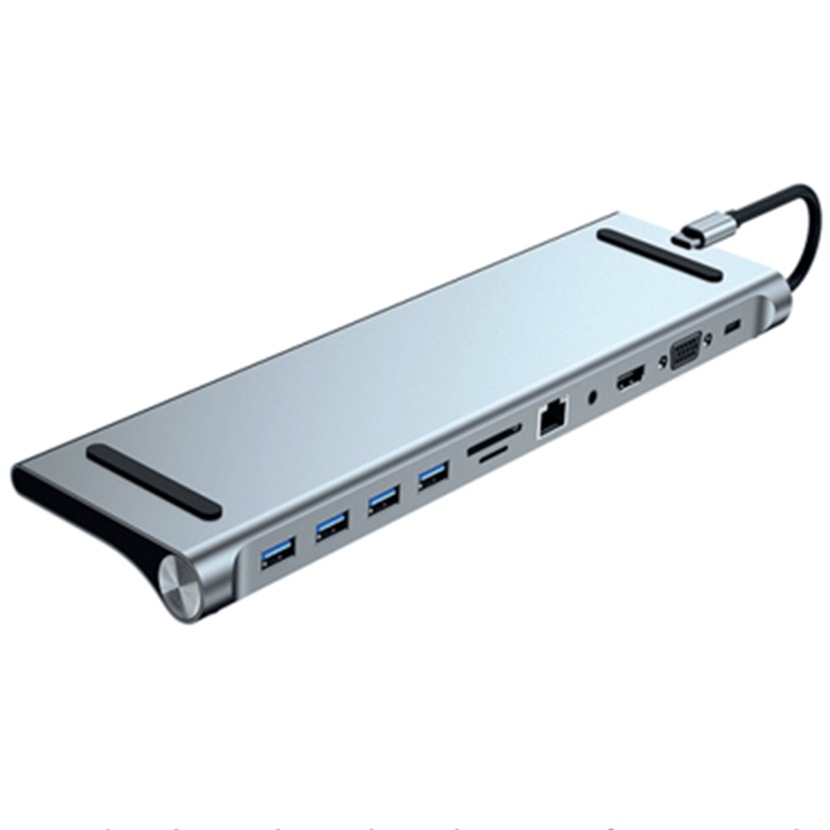 Adaptador Hub Tipo C 11 en 1 BYL-2003 Gris