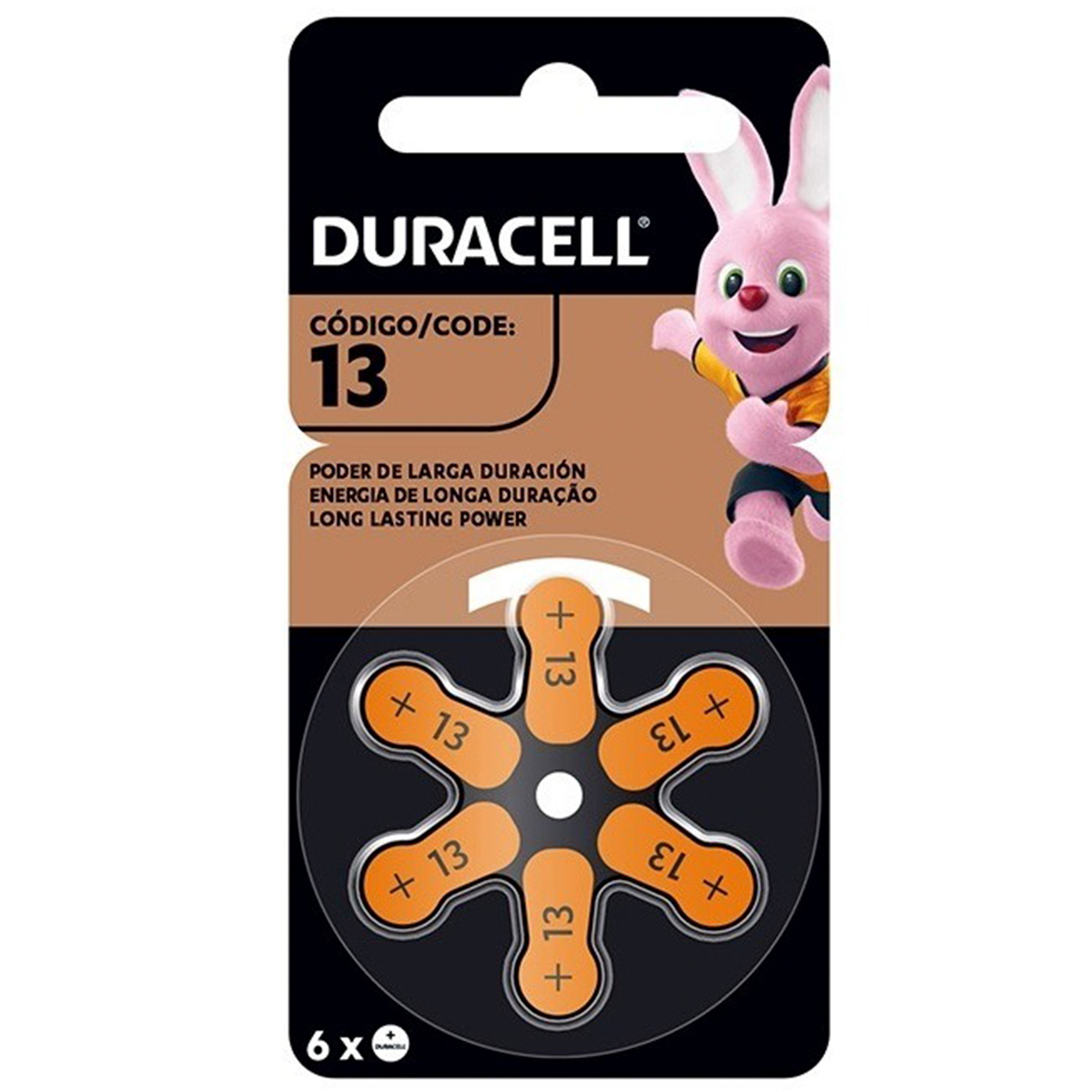 Pack 6 Pilas Duracell Tamaño 13 Audífonos