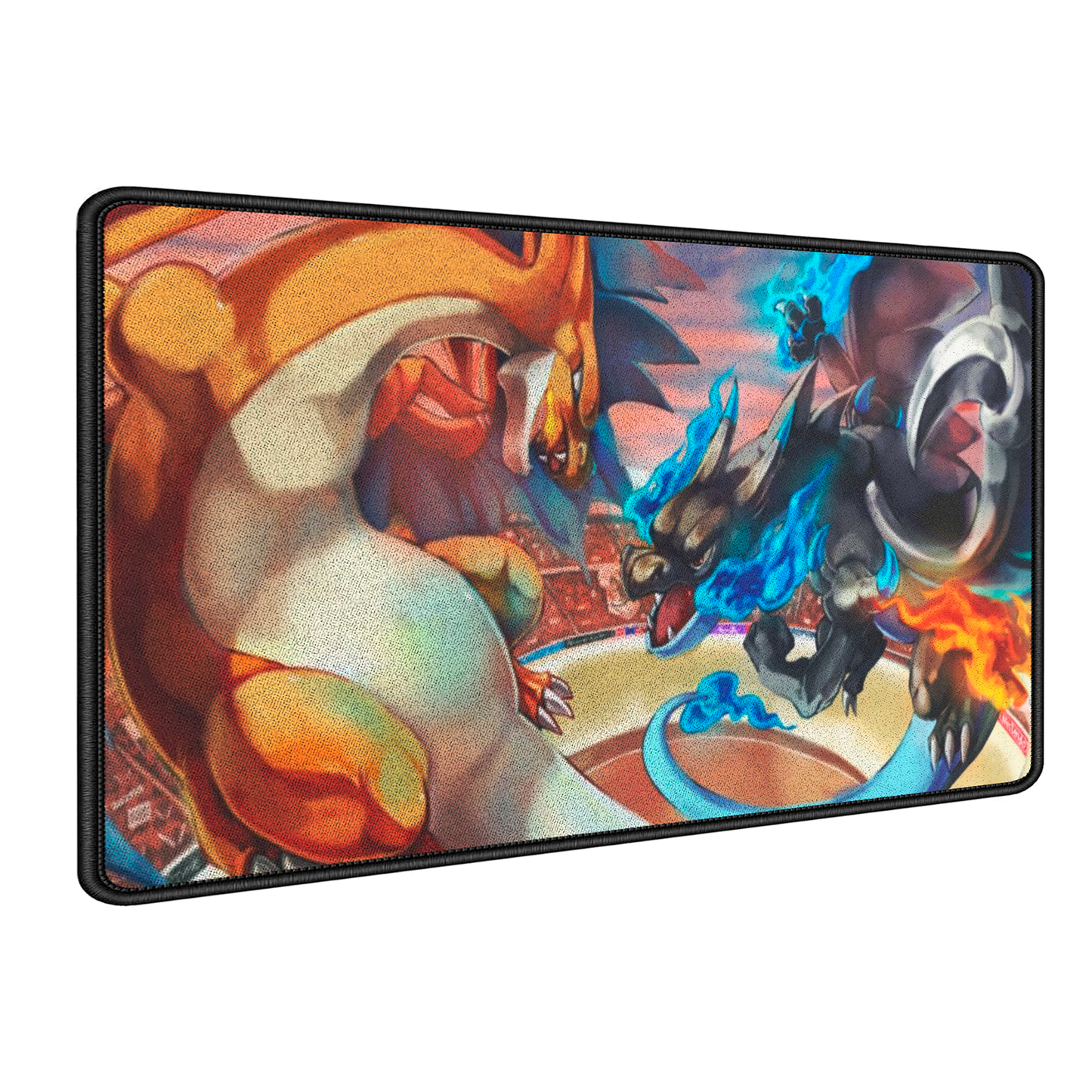 Mousepad Gamer Antideslizante 70x30 Diseño Charizard Vs Megacharizard