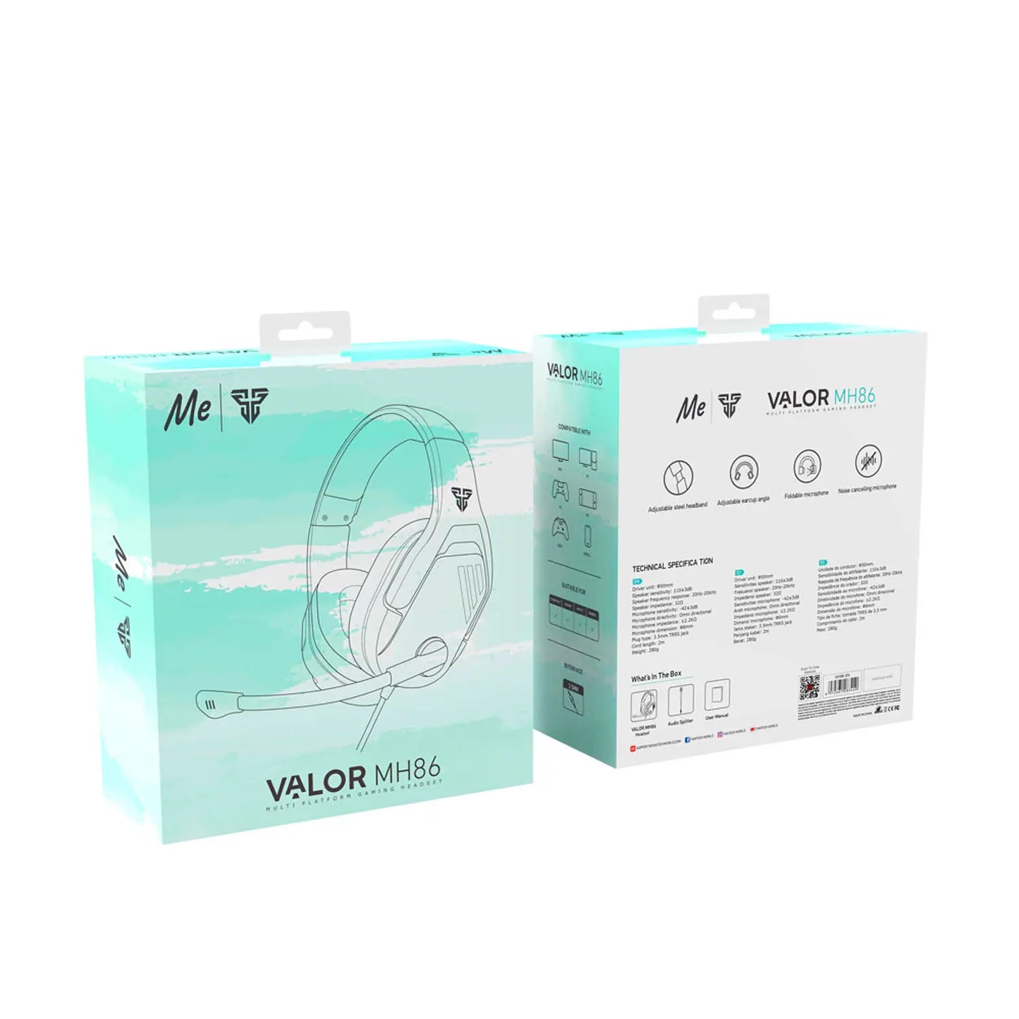 Audifono Gamer Fantech Valor MH86 Mint Multiplataforma Verde – imagen 5