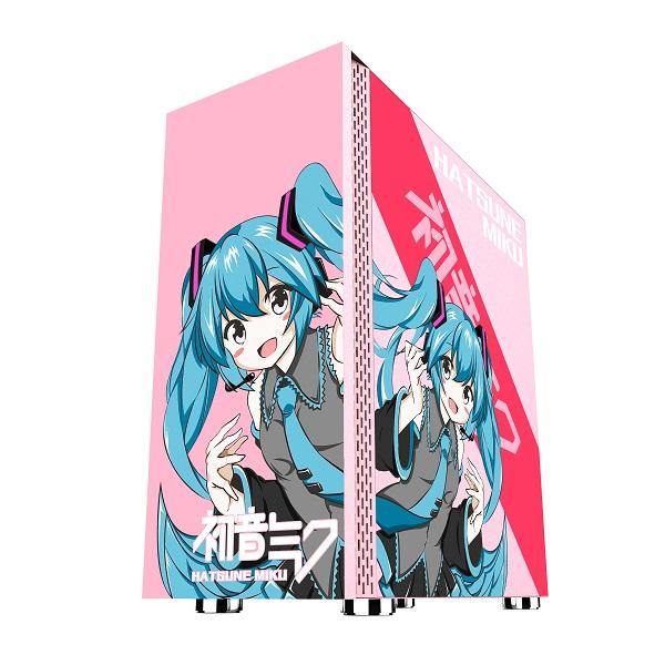 Gabinete Gamer Power Train Edicion Miku Hatsune Rosado – imagen 4