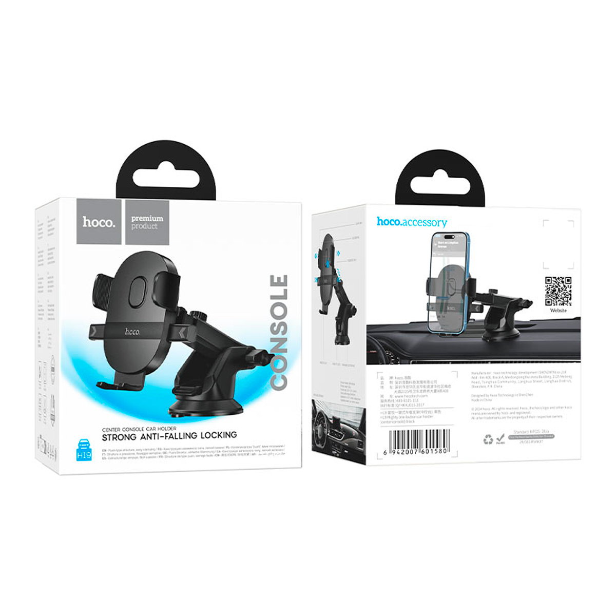 Soporte De Auto Tablero Hoco h19 Negro – imagen 2