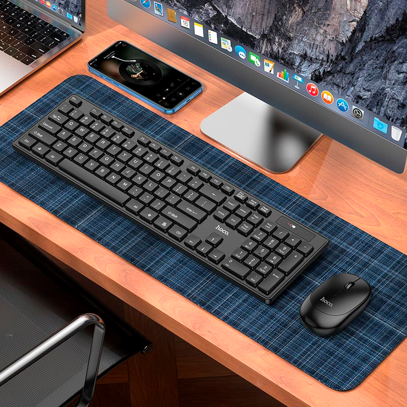 Kit Teclado y Mouse Inalambrico Hoco Gm17 Negro – imagen 3