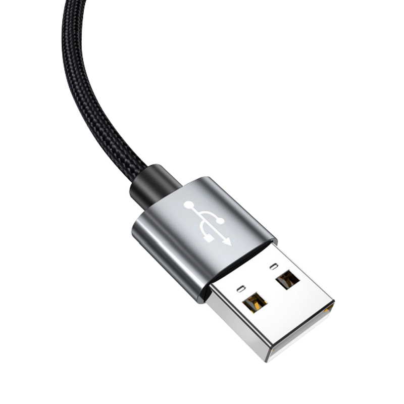 Cable Usb Para Lightning Gamer Reforzado 3a Motomo Negro – imagen 3