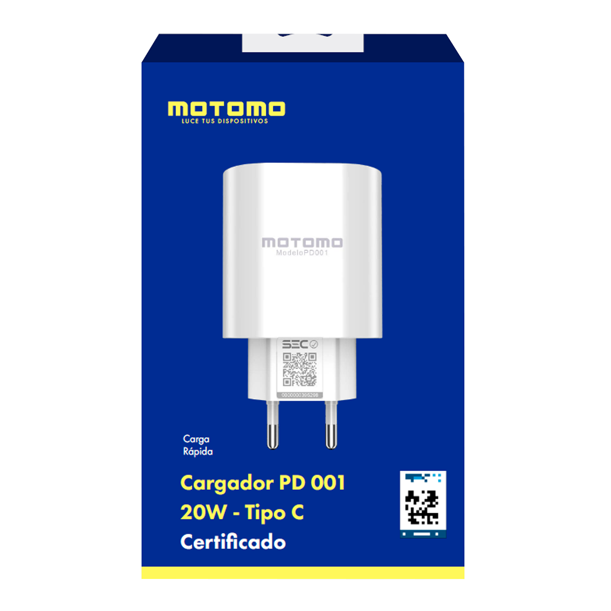 Cargador Rápido Motomo Pd001 20w Tipo C Blanco – imagen 2