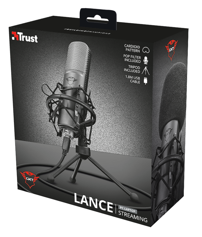 Microfono Gamer Streaming Trust Lance Gxt 242 Negro – imagen 4