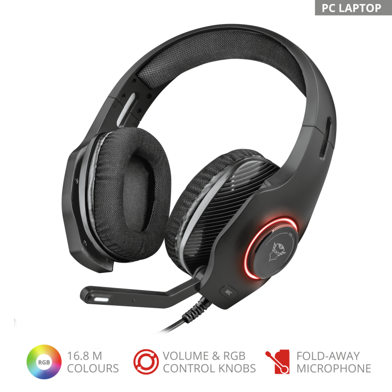 Audifonos Gamer Trust Gxt 455 Torus Pc Negro – imagen 5