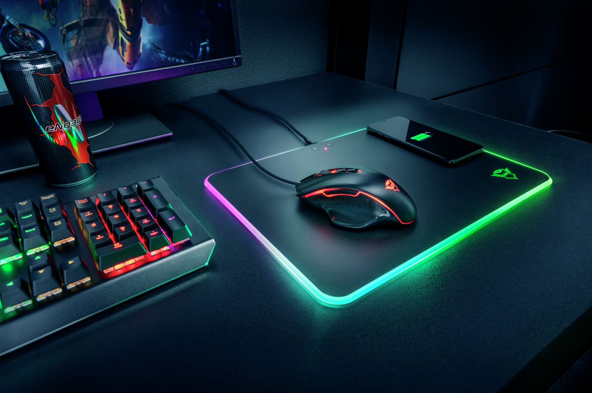 Mousepad Gamer Trust Gxt 750 Qlide Rgb Con Carga Inalámbrica – imagen 4