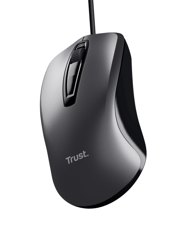Mouse Trust Fyda Eco Alambrico Negro – imagen 5