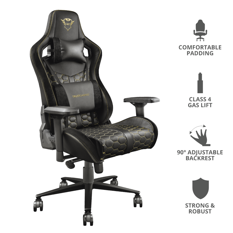 Silla Gamer Trust Gxt 712 Resto Pro Negra – imagen 4
