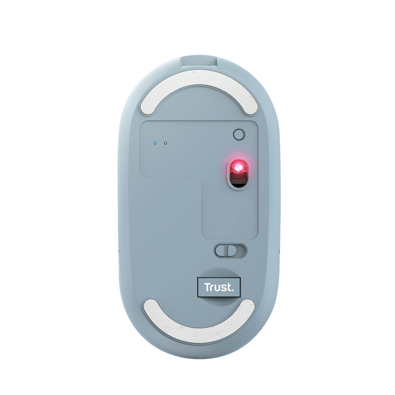 Mouse Inalambrico Bluetooth Trust Puck Dual Recargable Celeste – imagen 3