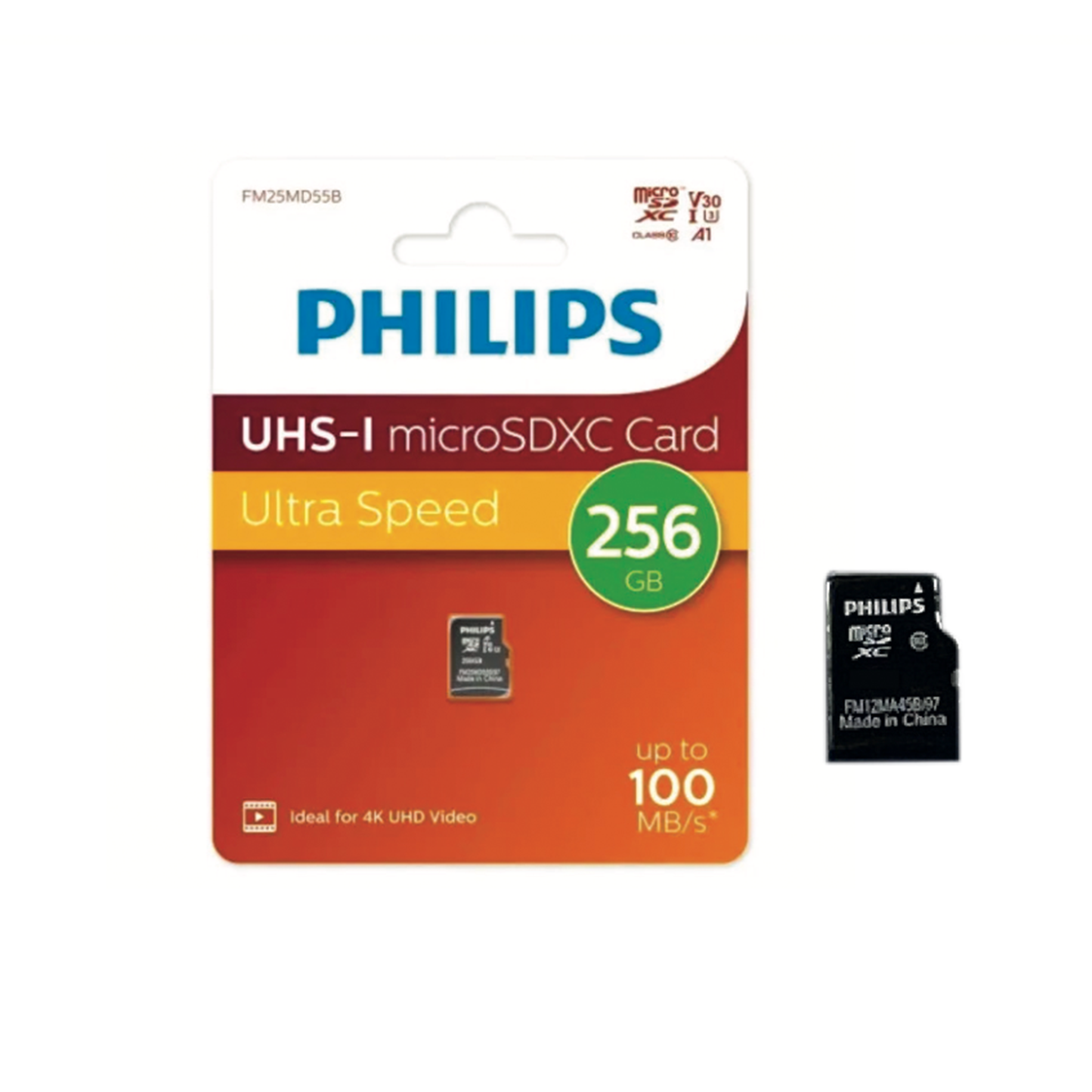 Memoria Micro Sd Philips 256 Gb Clase 10 Ultra Speed Negro