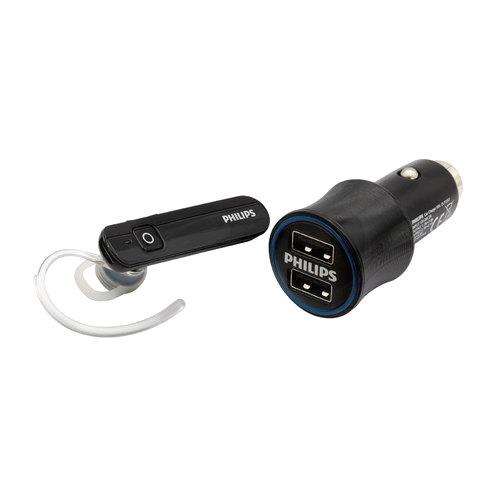 Audífono Manos Libres Bluetooth Philips Shb1613 + Cargador Auto – imagen 3