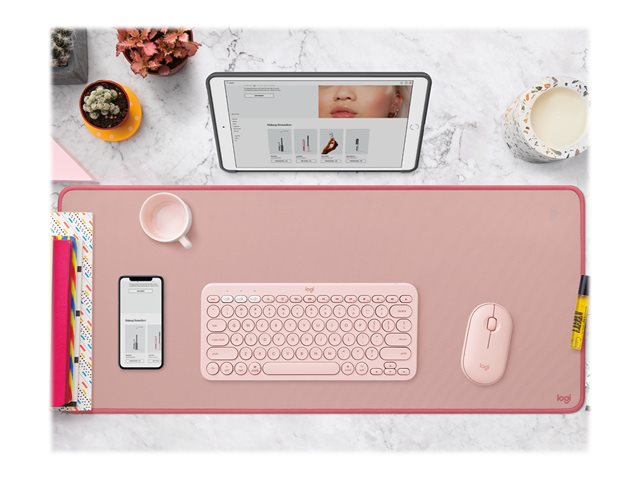 Mousepad Logitech Desk Mat Studio Series 70x30 cm Rosado – imagen 5