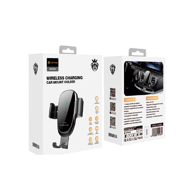 Soporte De Auto Con Carga Inalámbrica Lenyes Mhw014 Negro – imagen 3