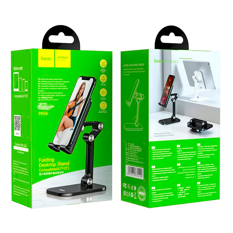 Soporte De Escritorio Para Smartphone Hoco Ph34 Negro – imagen 3