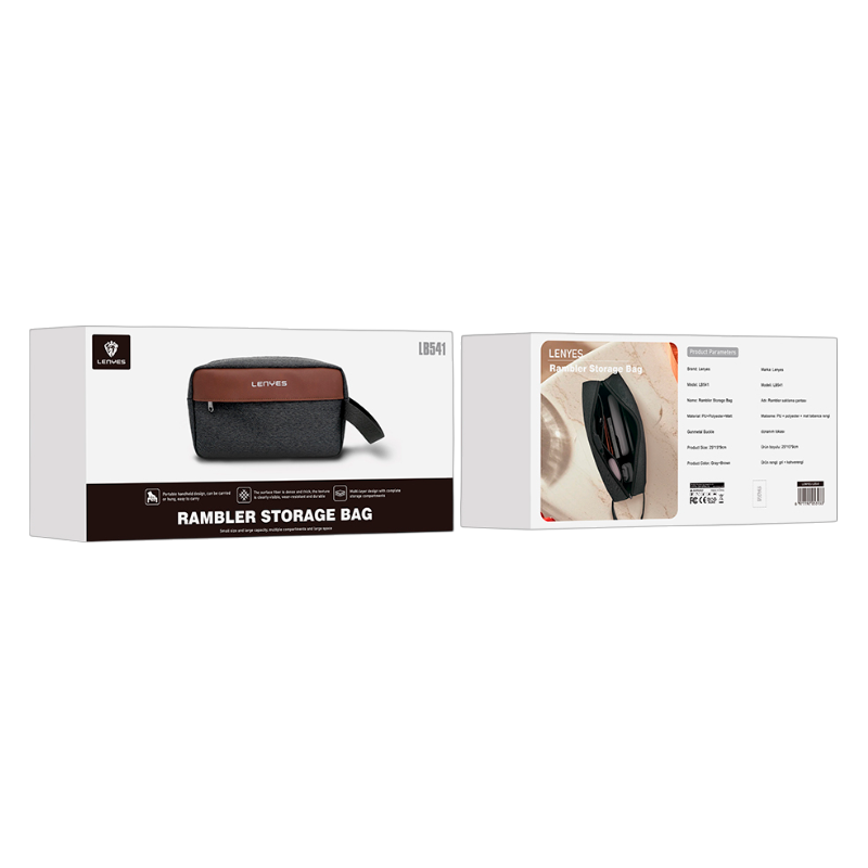 Bolso De Mano Poliester Lenyes Lb541 Gris Cafe – imagen 3