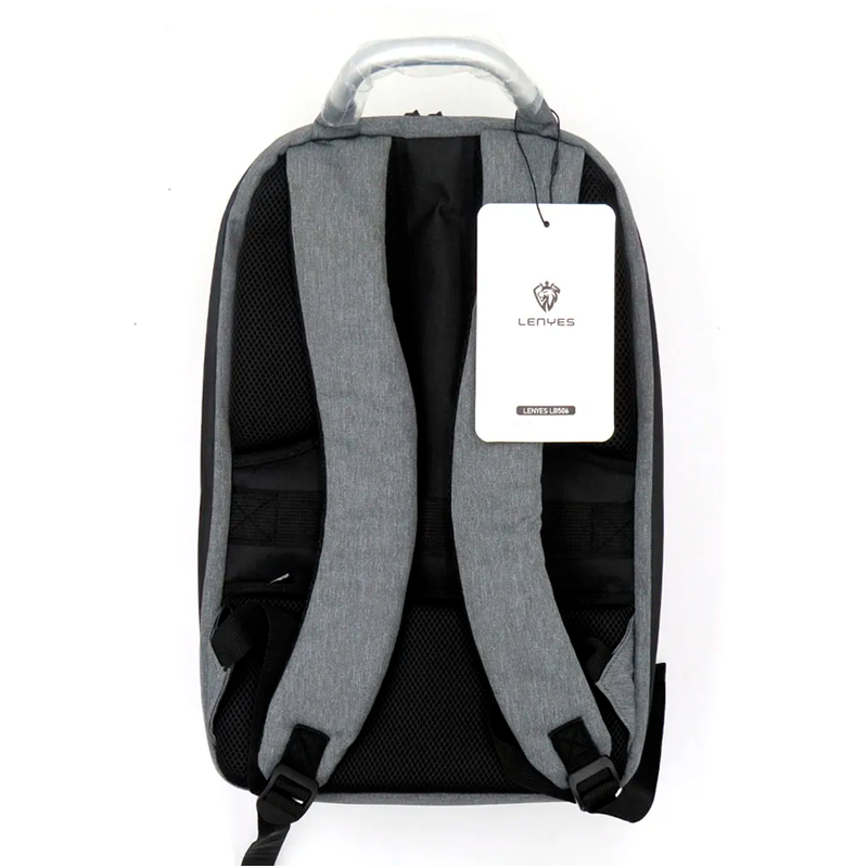 Mochila Notebook 15,6 Lenyes Lb506 Color Negro Gris – imagen 3