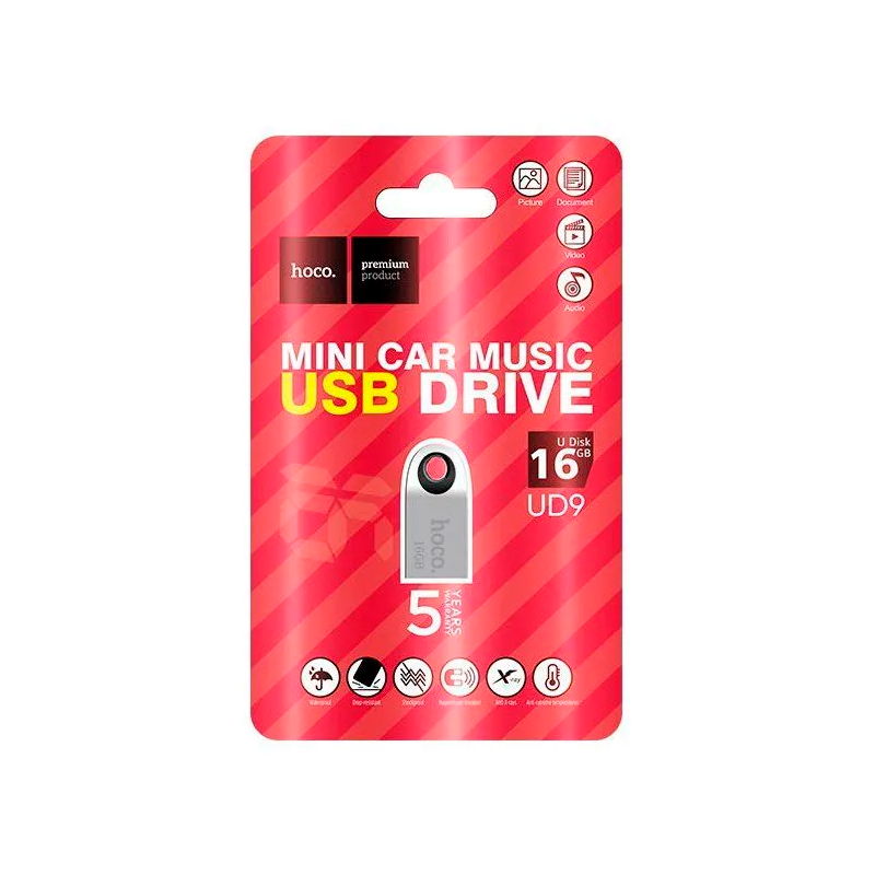 Pendrive Unidad Flash Usb 2.0 Hoco Ud9 16 Gb Gris – imagen 3