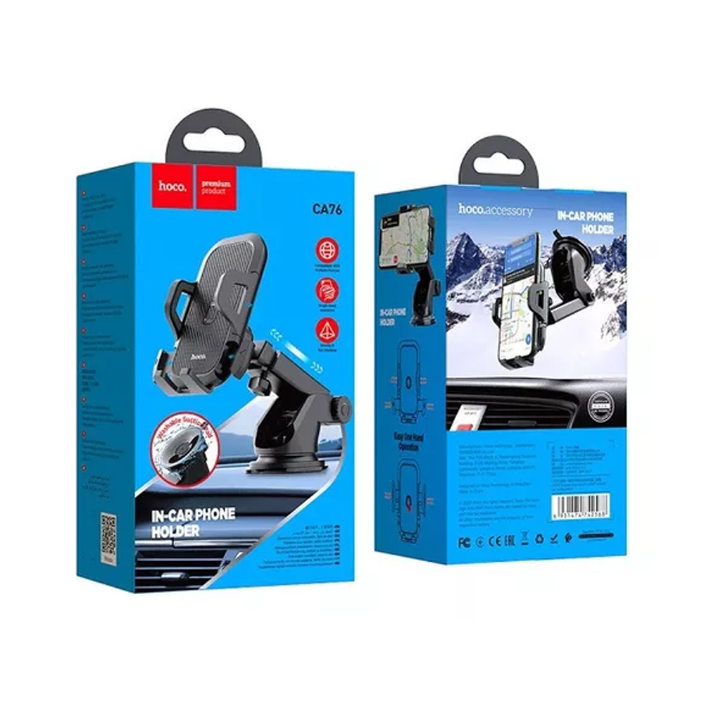 Soporte De Auto Tablero Parabrisas Hoco Ca76 Negro – imagen 3