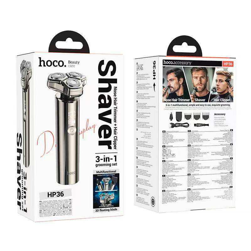 Cortadora De Pelo Inalambrica 3 en 1 Hoco Hp36 Negro – imagen 3