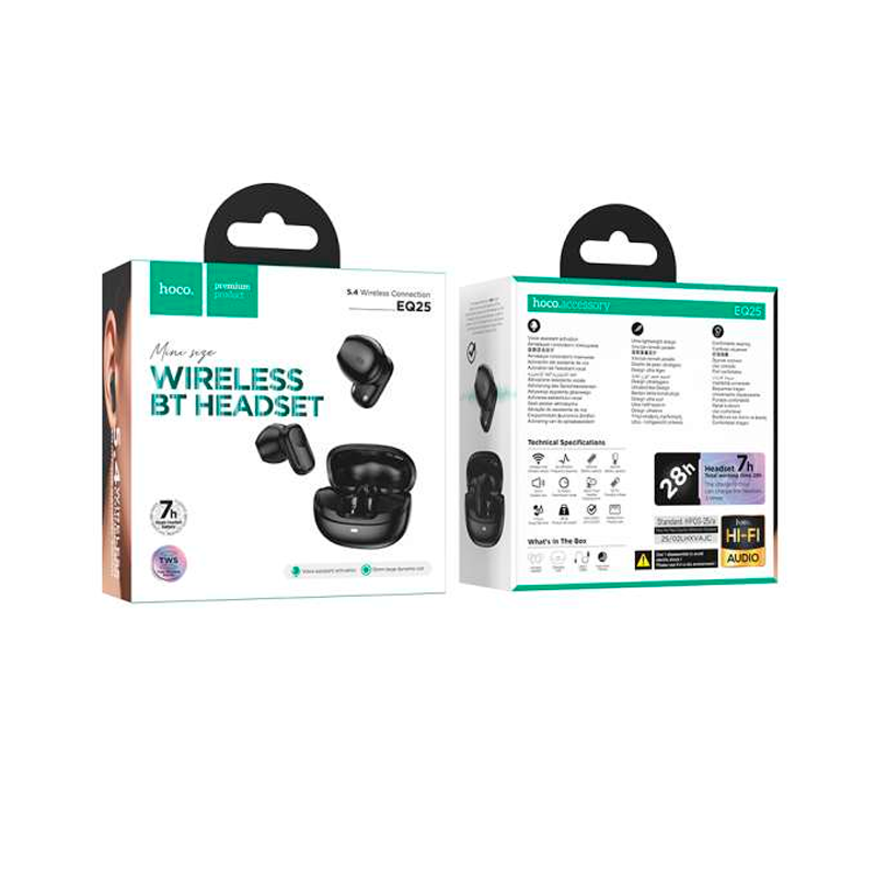 Audífonos Bluetooth In Ear Hoco Eq25 Unimpeded Negro – imagen 3