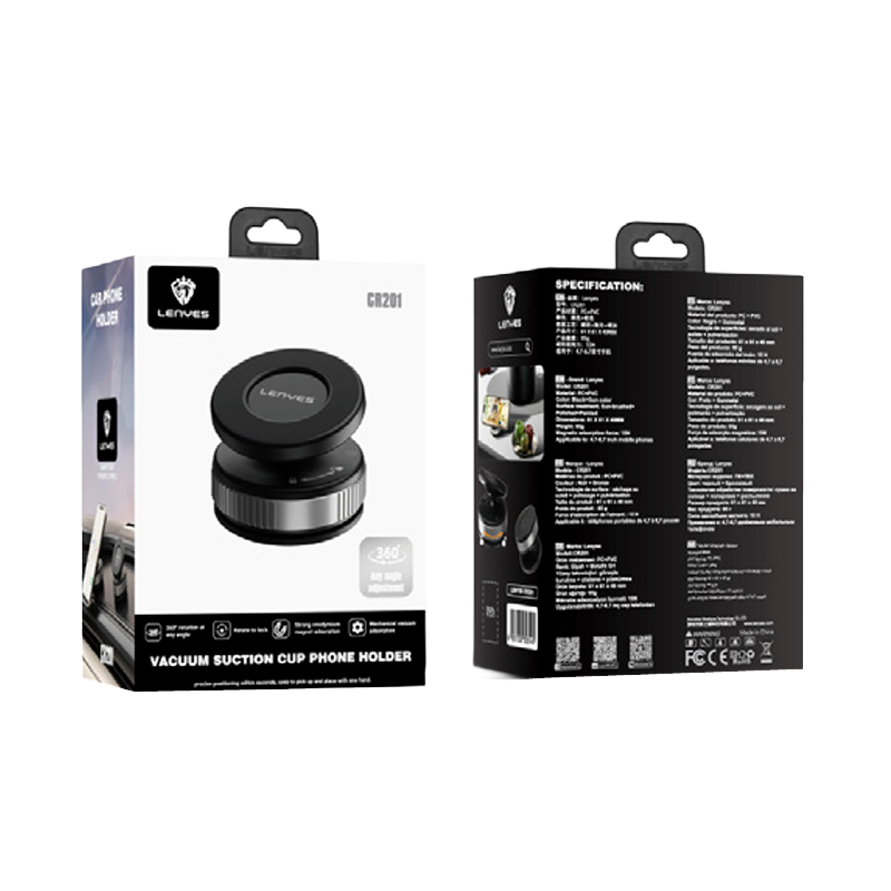 Soporte Magnetico Suction Cup Smartphone Lenyes Cr201 Negro – imagen 3