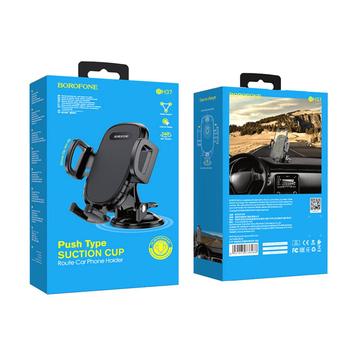 Soporte De Auto Tablero Parabrisas Borofone Bh37 Negro – imagen 3