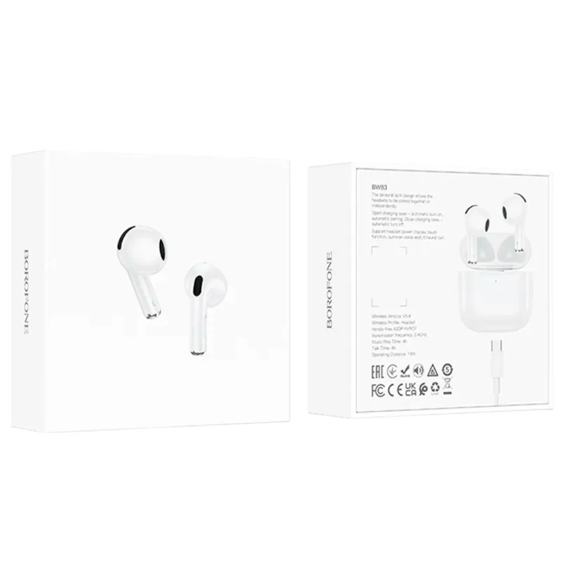 Audífonos Bluetooth In Ear Borofone Bw83 Blanco – imagen 3