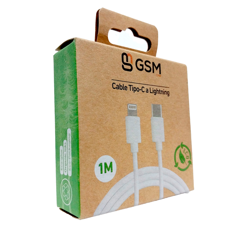 Cable Tipo C a Lightning Gsm Eco Dc-171a 27w blanco – imagen 3