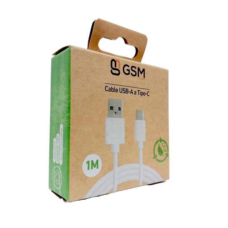 Cable Usb a Tipo C Gsm Eco Dc-171a 18w Blanco – imagen 3