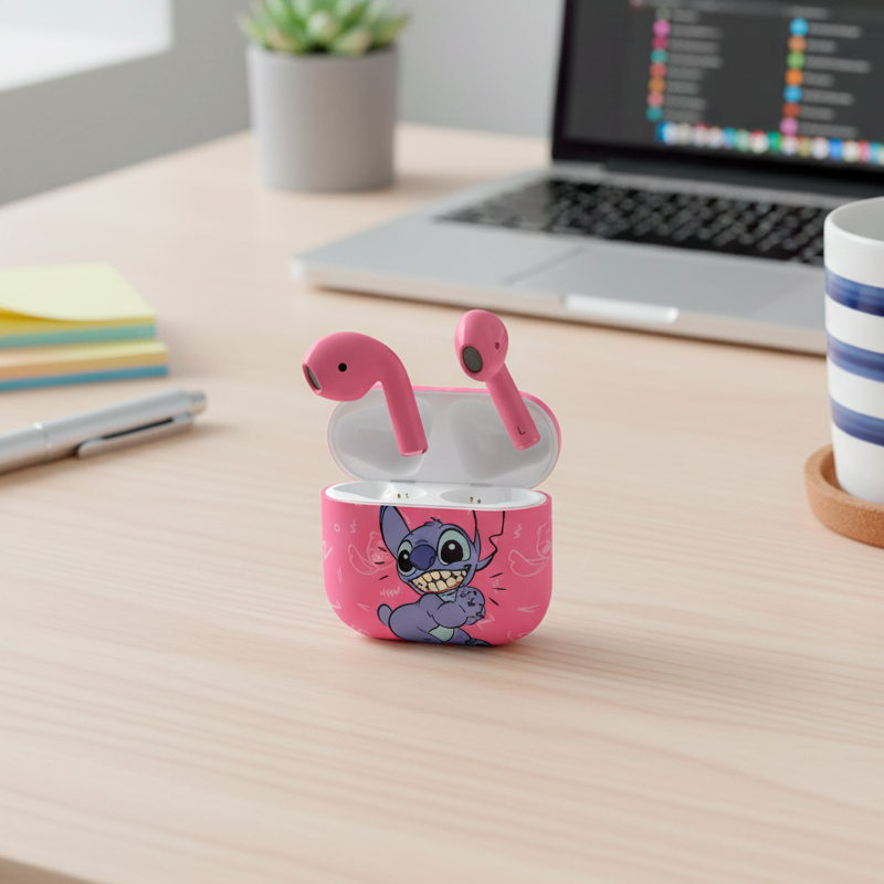 Audífonos In Ear Bluetooth Disney Stitch Rosado – imagen 3