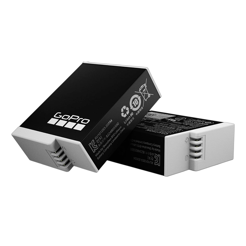 Pack 2 Baterias Recargables Gopro Hero 9 10 11 12 Enduro Negro – imagen 3