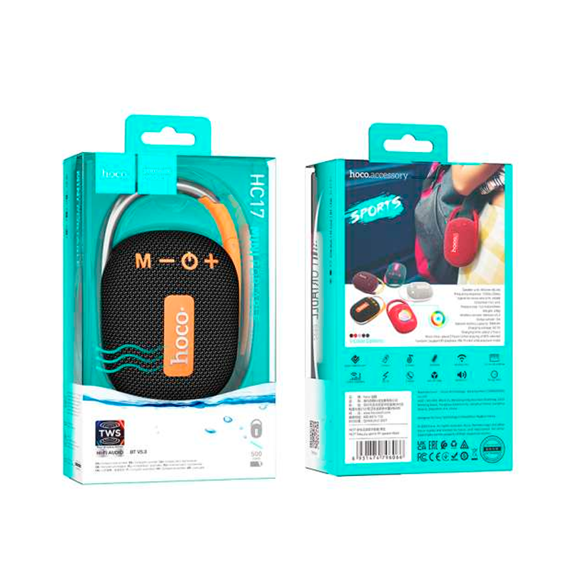 Parlante Bluetooth Hoco Hc17 Easy Fm Tf Tws Negro – imagen 3