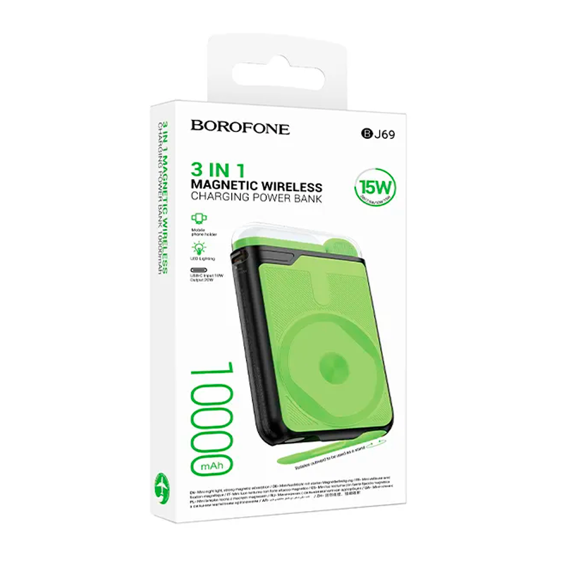 Powerbank Carga Rapida Borofone Bj69 10000 Mah Skilful Verde – imagen 3