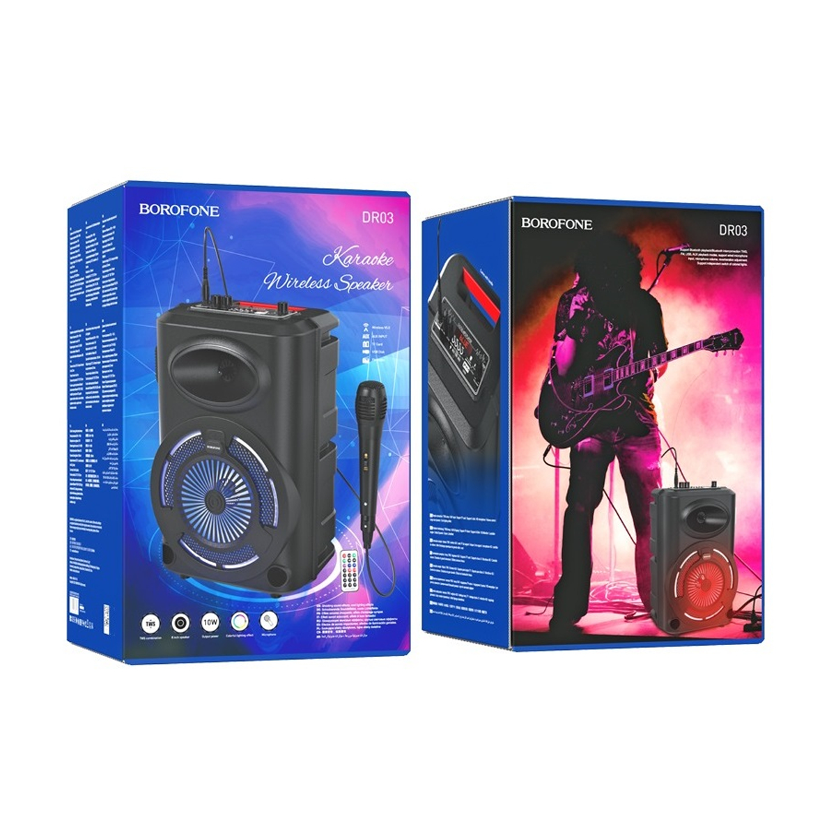 Parlante Bluetooth Borofone Dr03 Playfull Negro – imagen 3