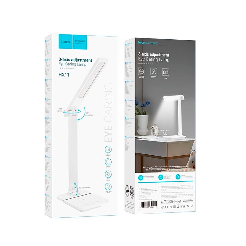Lampara Escritorio Mesa Hoco Hx11 Plegable Blanco – imagen 3