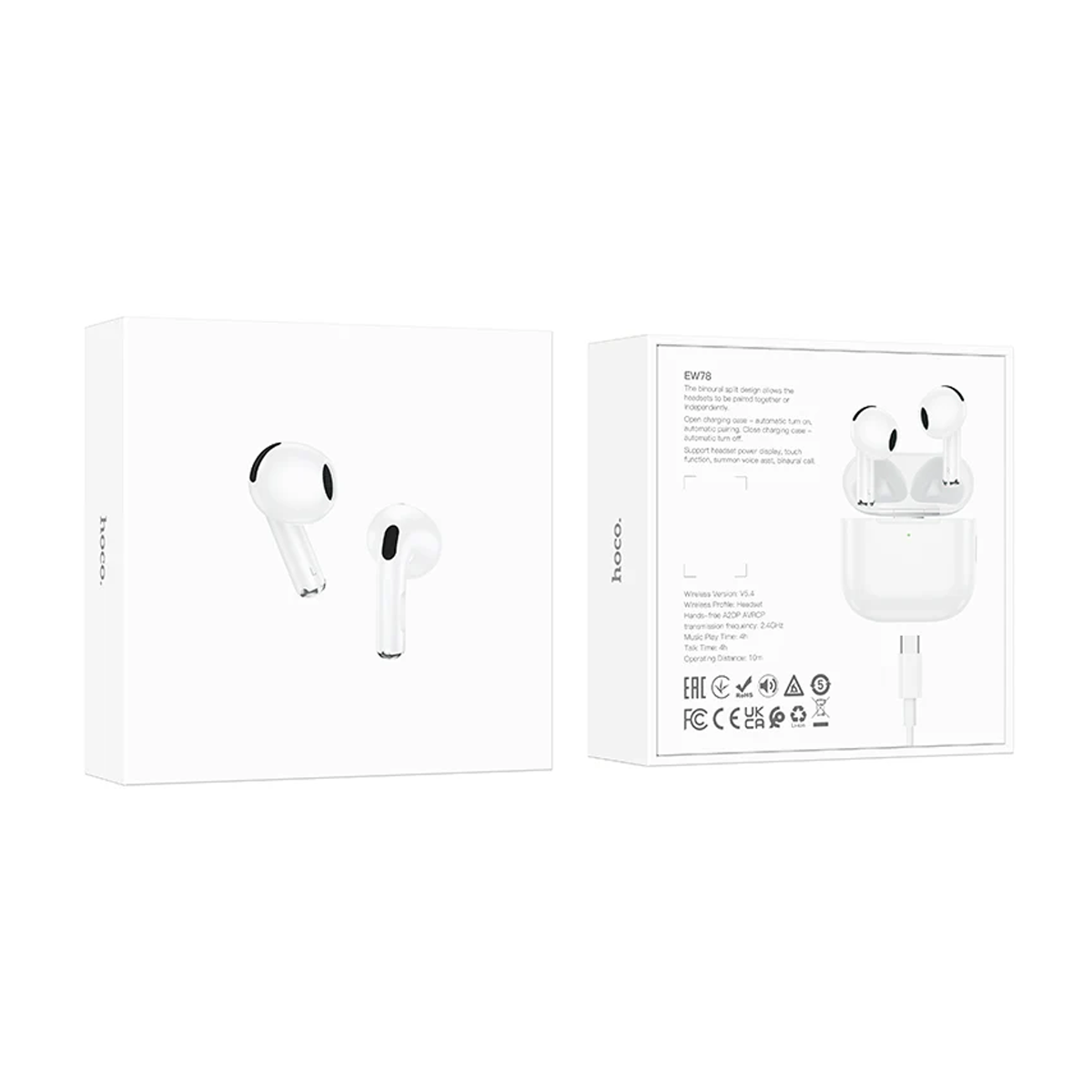 Audífonos Bluetooth In Ear Hoco Ew78 Blanco – imagen 3