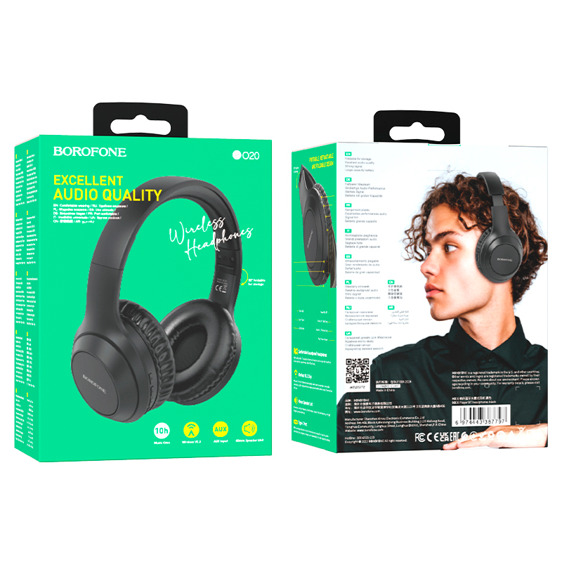 Audífonos Headset Bluetooth Borofone Bo20 Player Negro – imagen 3
