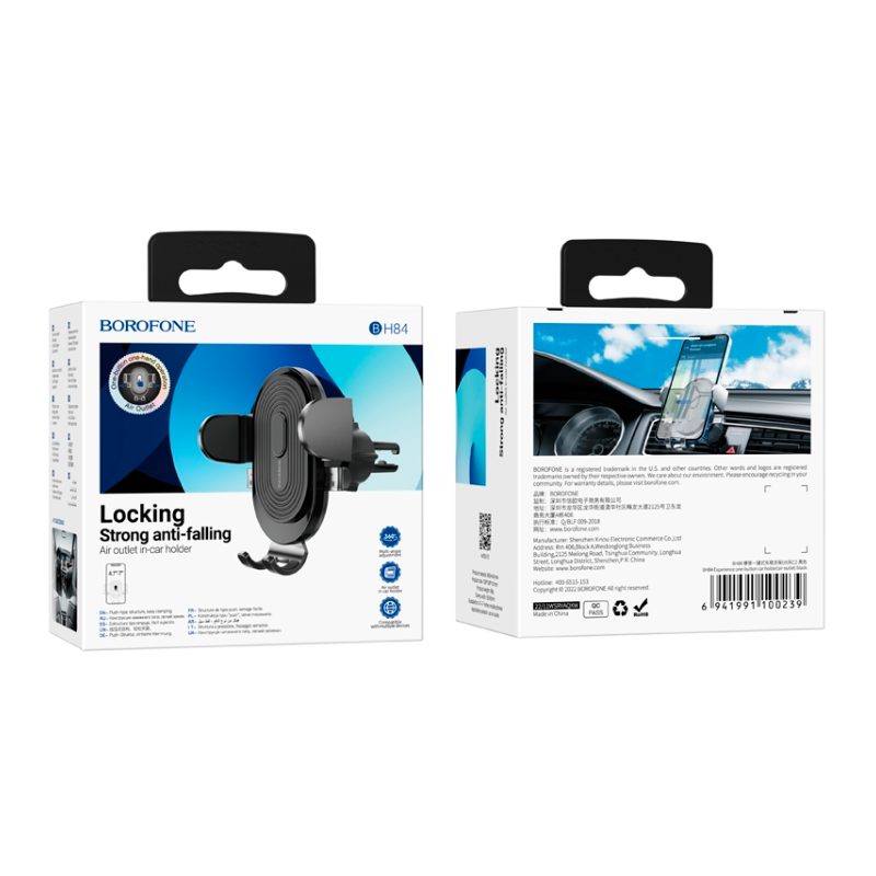 Soporte De Auto Rejilla Borofone Bh84 Negro – imagen 3