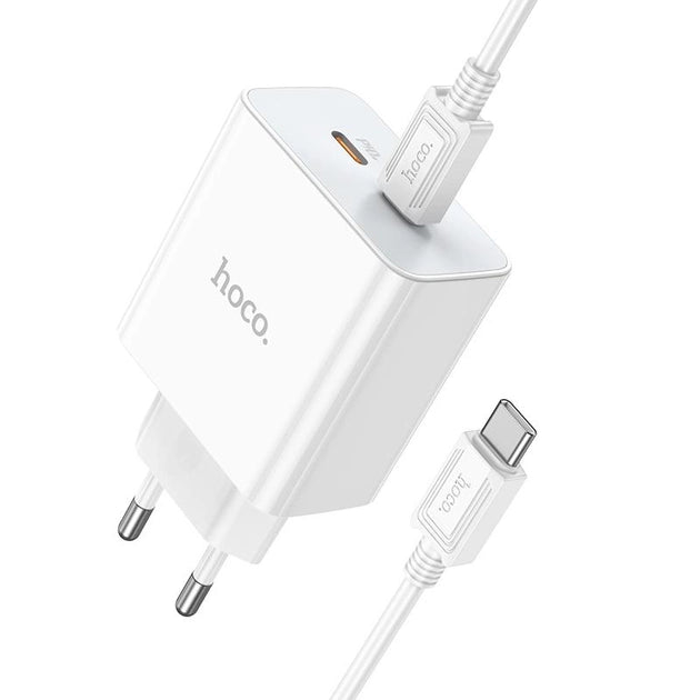 Cargador Hoco C108a 35w Carga Rapida + Cable Tipo C Blanco – imagen 5