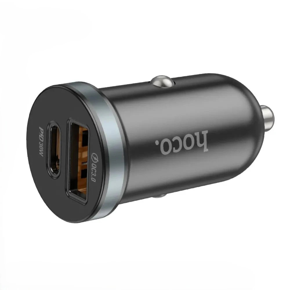 Cargador de Auto Hoco Dz19 30w Puerto Tipo C Negro – imagen 3