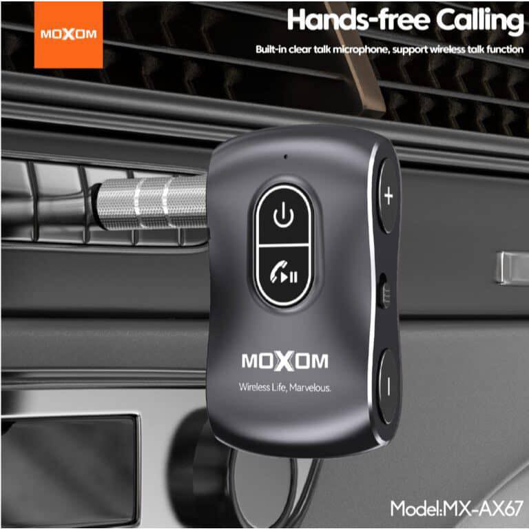 Transmisor Receptor Inalambrico Bluetooth Auto Moxom Ax66 Gris – imagen 4
